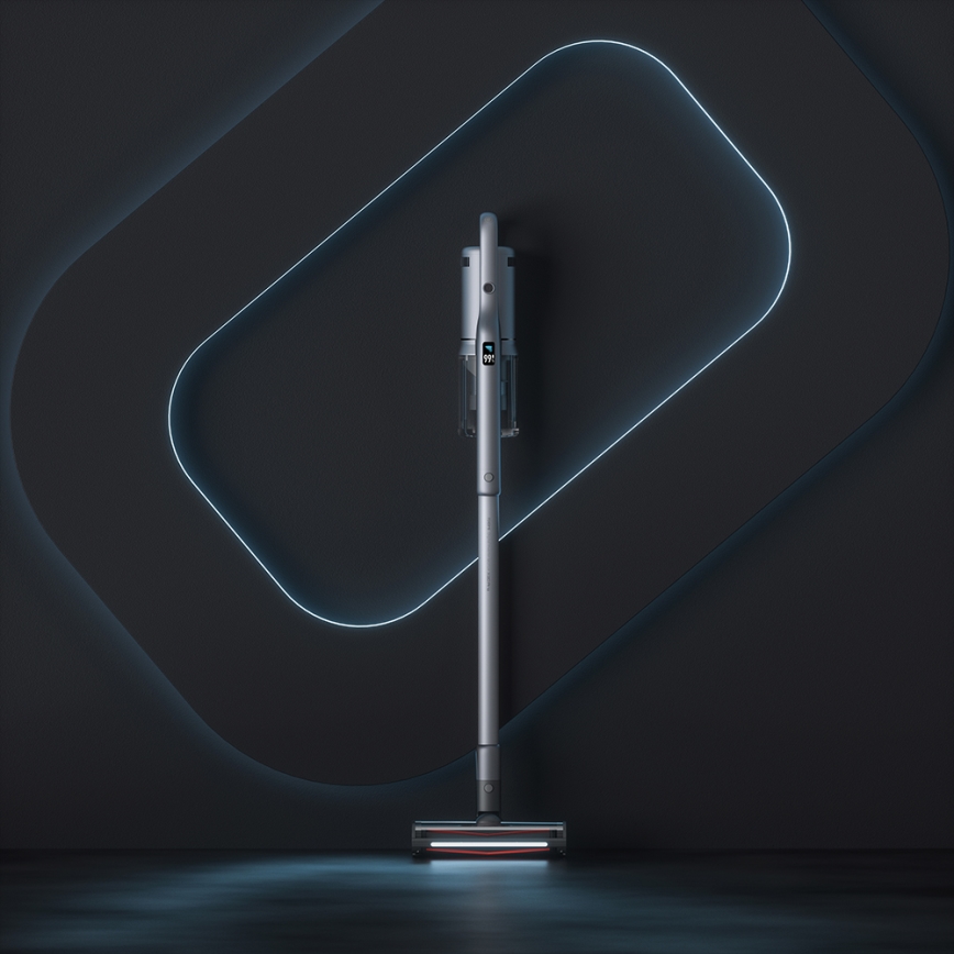 ROIDMI RI-X30PRO - Putekļu sūcējs 2in1 ar OLED ekrāns un piederumi 435W/2500 mAh matēts hroms