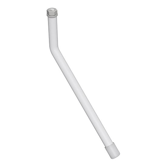 Rokturis spoguļiem 1x14,8 cm nerūsējošais tērauds/balts