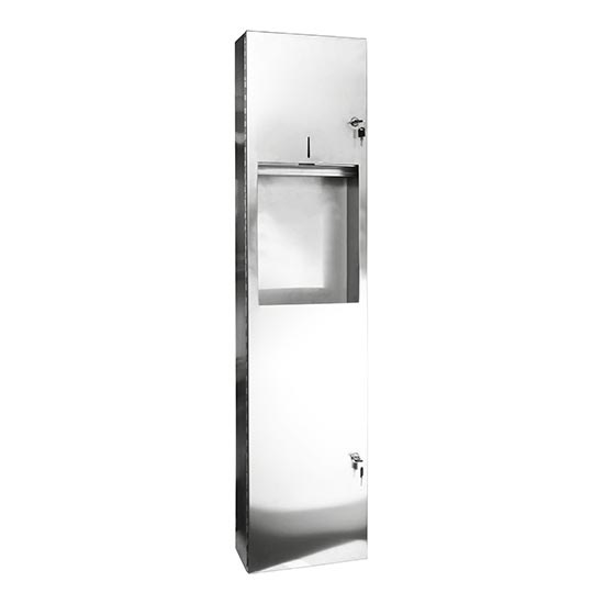 Roku dvieļu dozators 31x122,5 cm, nerūsējošais tērauds/sudraba