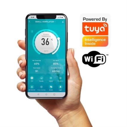 Room heat recovery unit 12W Wi-Fi Tuya + tālvadības pults