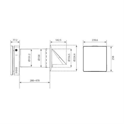 Room heat recovery unit 12W Wi-Fi Tuya + tālvadības pults