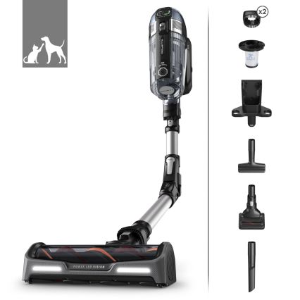 Rowenta - kāta putekļsūcējs 3‑1 X-FORCE ANIMAL AUTO 480W/32,4V melns 2000 mAh