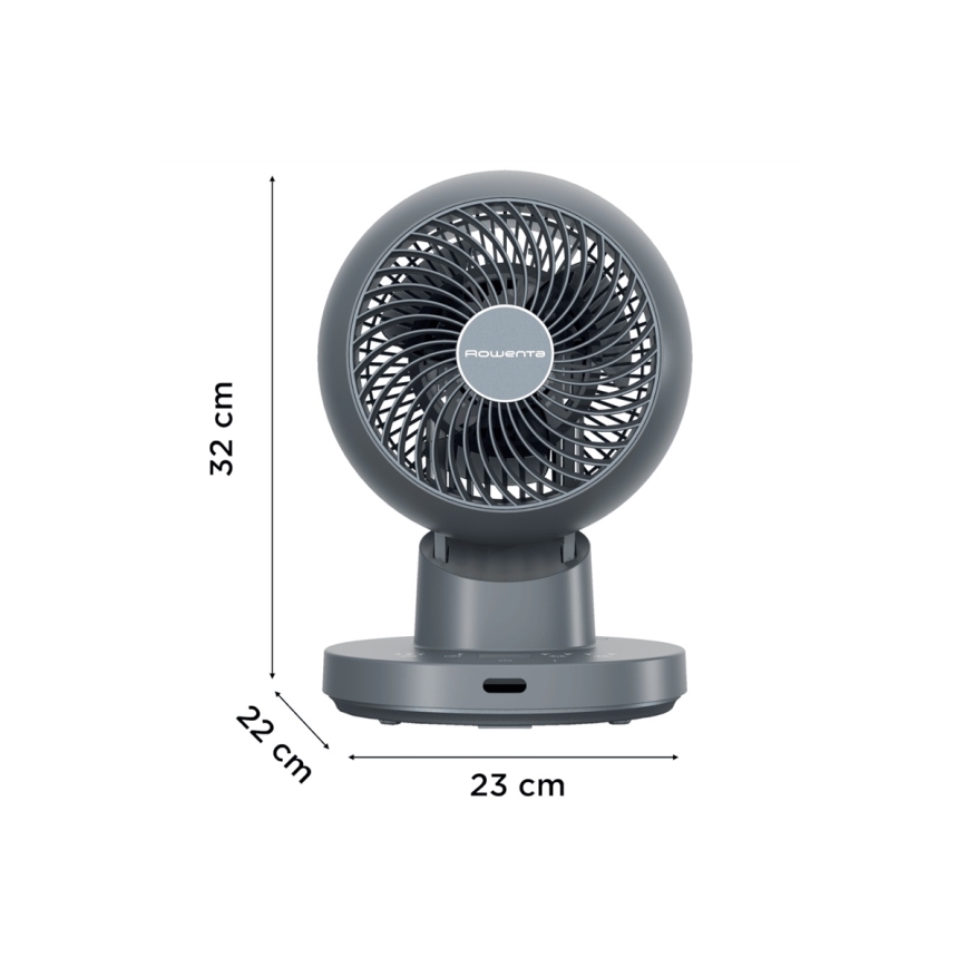 Rowenta - Galda ventilators TURBO SWIFT COMPACT 230V zils + tālvadība