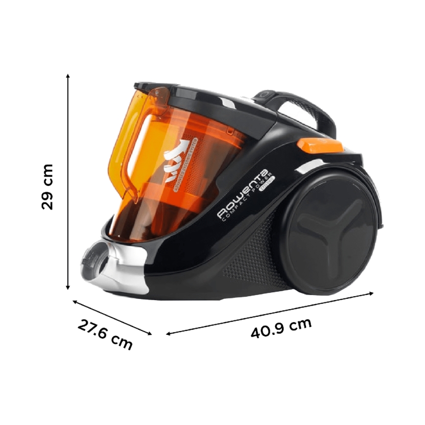 Rowenta - Putekļu sūcējs bez maisa COMPACT POWER 1,5l 750W/230V melna/oranža