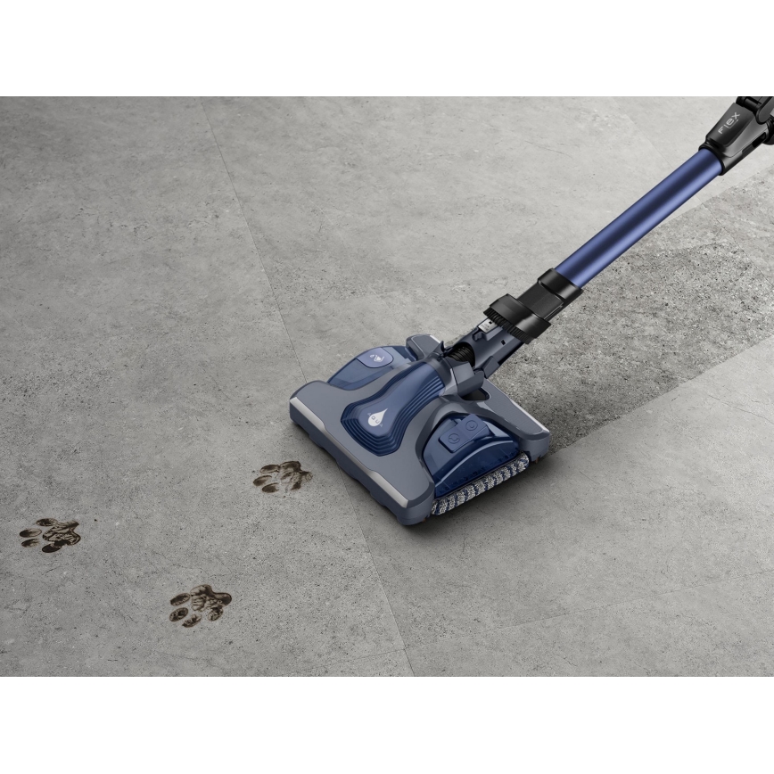Rowenta - Putekļu sūcējs ar mopu X-FORCE FLEX ANIMAL AQUA AUTO 3in1 480W/32,4V 2500 mAh zila