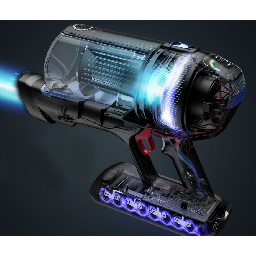 Rowenta - Putekļu sūcējs ar mopu X-FORCE FLEX ANIMAL AQUA AUTO 3in1 480W/32,4V 2500 mAh zila