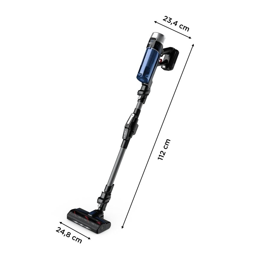 Rowenta - Putekļu sūcējs ar mopu X-FORCE FLEX ANIMAL AQUA AUTO 4in1 250W/25,2V 2500 mAh melna/zila