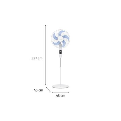 Rowenta - Stāvošais ventilators TURBO SILENCE 55W/230V 147 cm balts + tālvadība