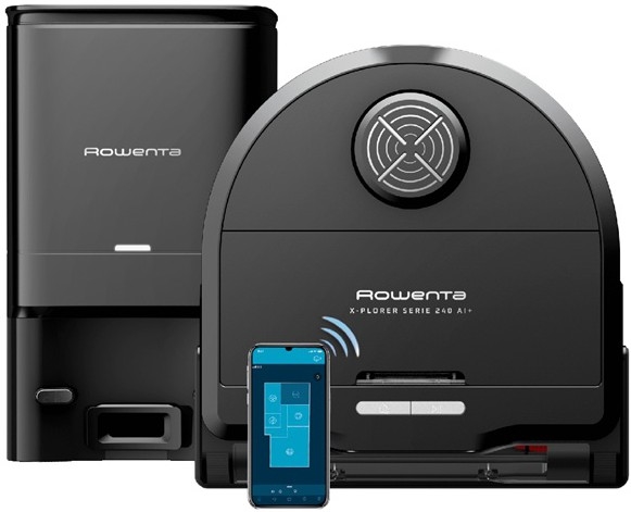 Rowenta - Viedais robota putekļu sūcējs ar mopu X-PLORER S240+ AI Animal & Allergy Wi-Fi 5200 mAh