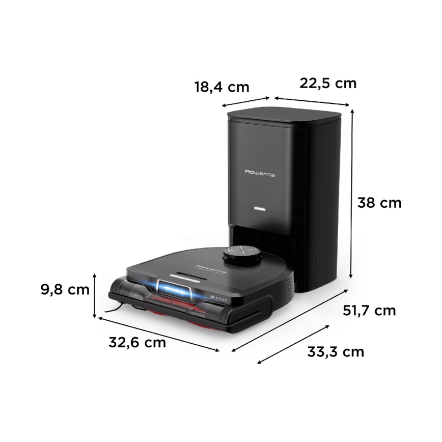 Rowenta - Viedais robota putekļu sūcējs ar mopu X-PLORER S240+ AI Animal & Allergy Wi-Fi 5200 mAh
