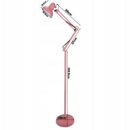 Rozā grīdas lampa 1xE27/40W/230V