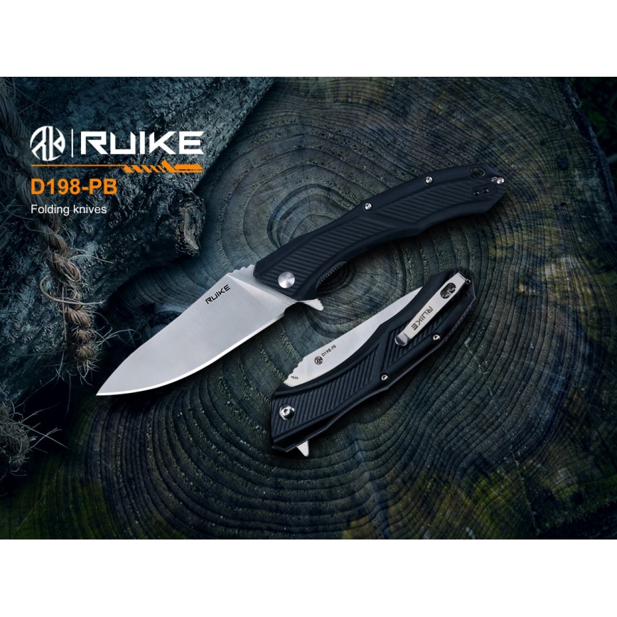 Ruike RUD198PB - Saliekams kabatas nazis 23,1 cm melna