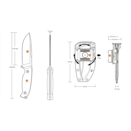 Ruike RUJF118B - Nazis JAGER 22,3 cm melna