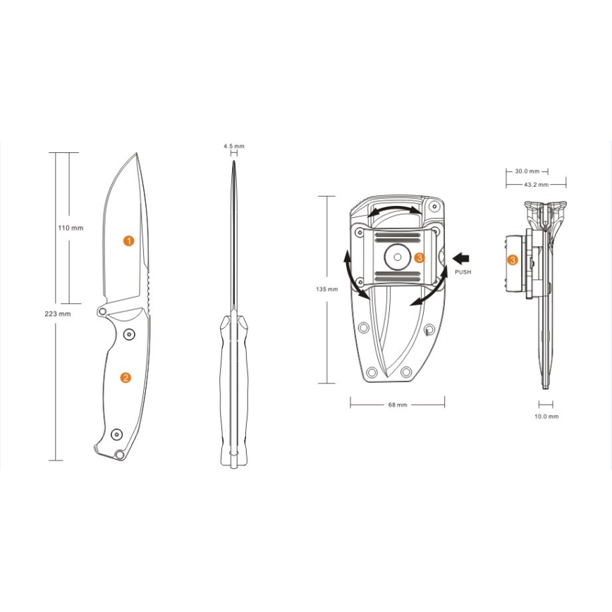 Ruike RUJF118B - Nazis JAGER 22,3 cm melna