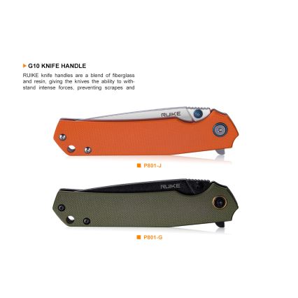 Ruike RUP801G - Saliekams kabatas nazis 20 cm zaļa