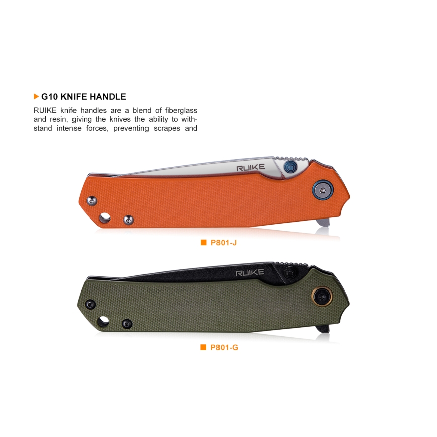Ruike RUP801G - Saliekams kabatas nazis 20 cm zaļa