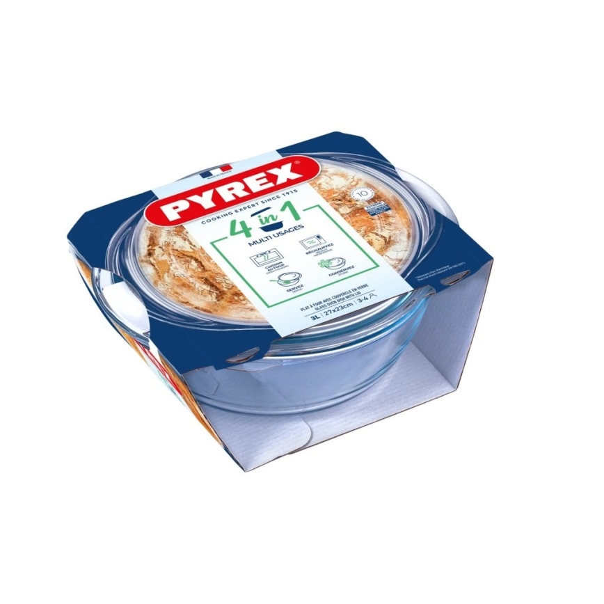 Sacepuma trauks ar vāku PYREX 3 l