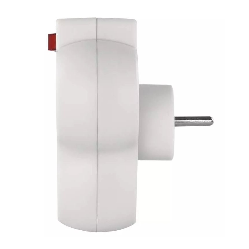 Sadalīta kontaktligzda ar slēdzi 3x10A/230V