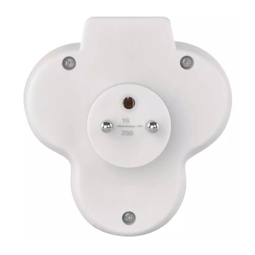 Sadalīta kontaktligzda ar slēdzi 3x10A/230V