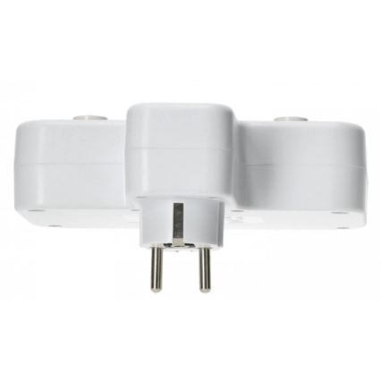 Strāvas sadalītājs ar slēdzi un LED apgaismojumu LINEA PRO 2Z + 3xUSB A/C SCHUKO 4000K balts