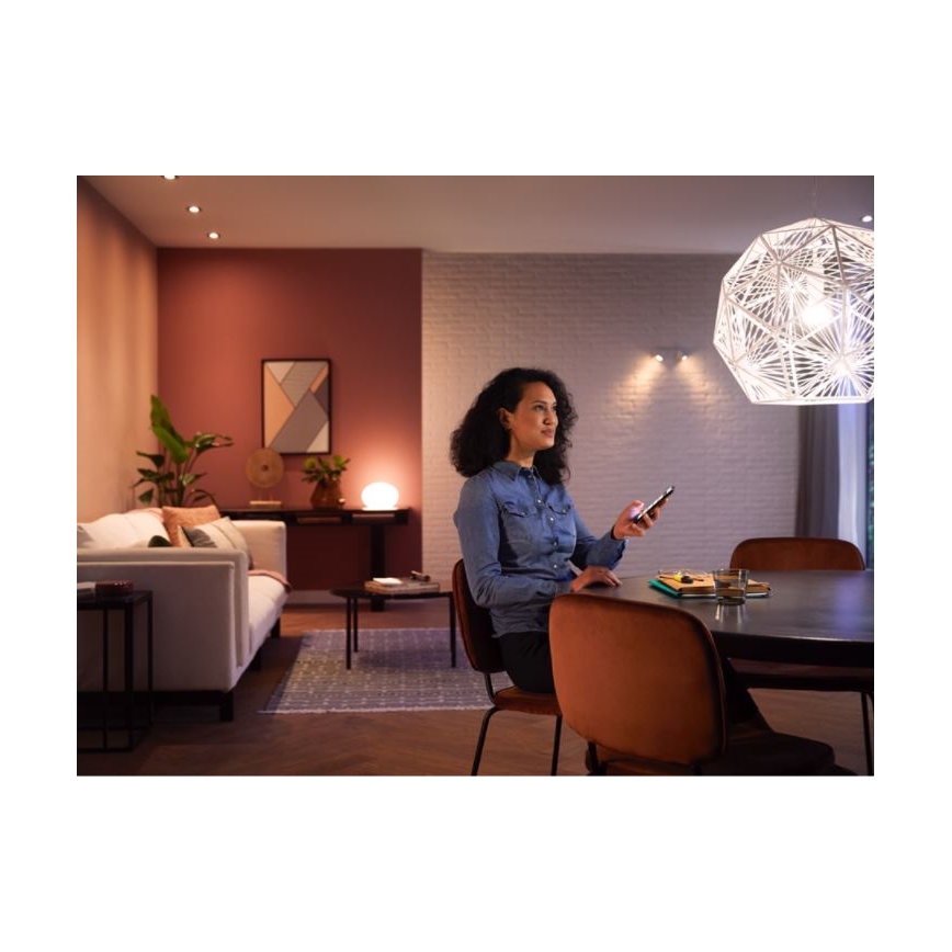 Philips Hue White Ambiance pamata komplekts 3xE27/11W 2200-6500K + Hue Bridge un dimmera slēdzis