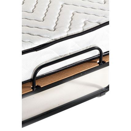 Saliekama metāla vienvietīga gulta ar matraci HERON 80x190 cm balta