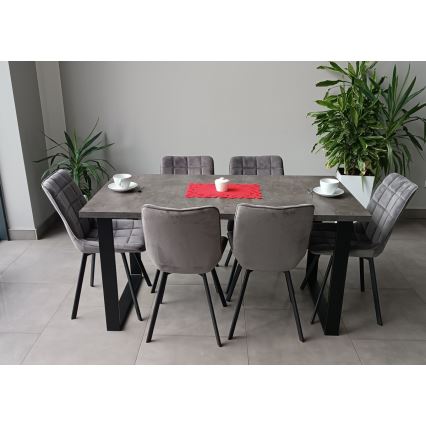 Izvelkams ēdamgalda galds COLIN pelēks