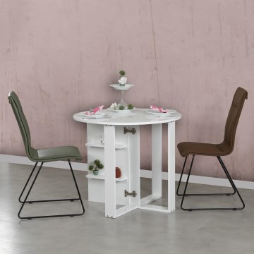 Saliekams galds MIDDLE 77x90 cm balts