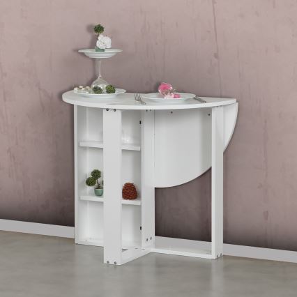 Saliekams galds MIDDLE 77x90 cm balts