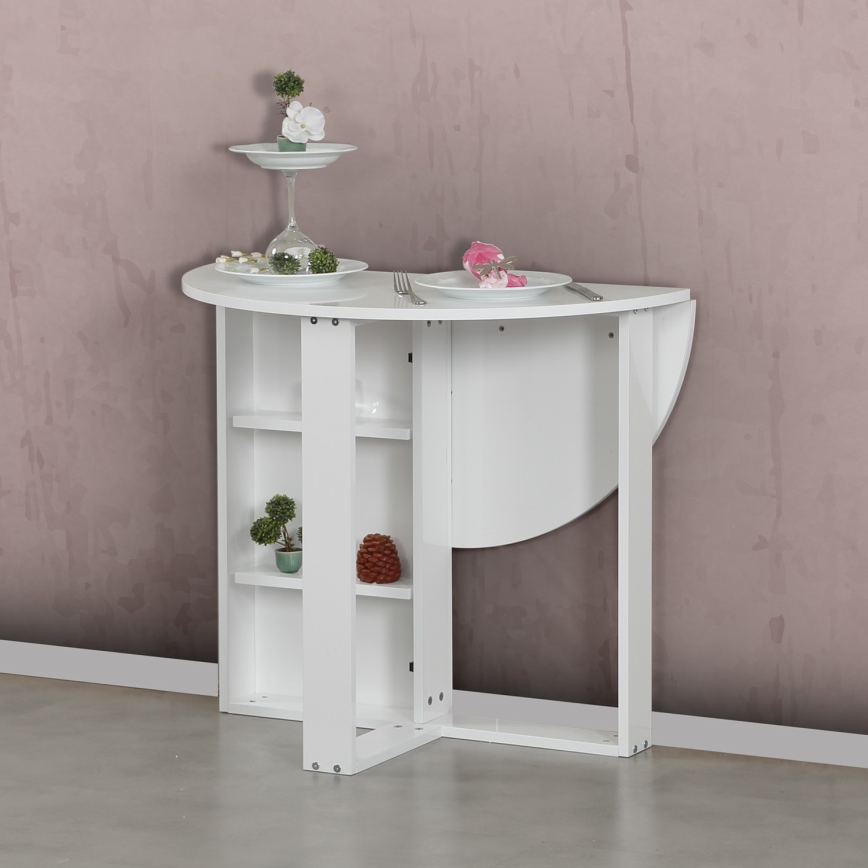 Saliekams galds MIDDLE 77x90 cm balts