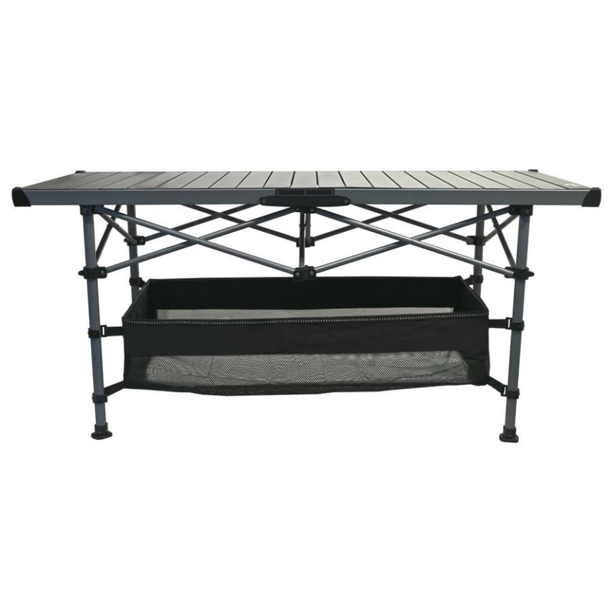 Saliekams kempinga galds 123x55cm antracīta
