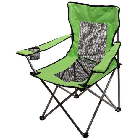 Saliekams kempinga krēsls zaļa