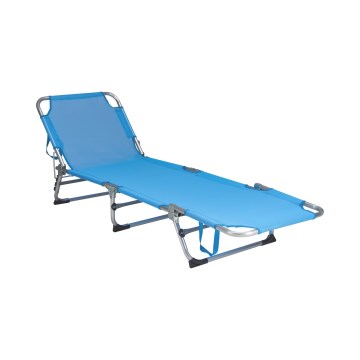 Saliekams regulējams sauļošanās krēsls SUNO 56x190 cm, zils