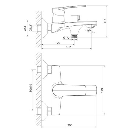Samona - vannas jaucējkrāns KORANA spīdīgs hroms