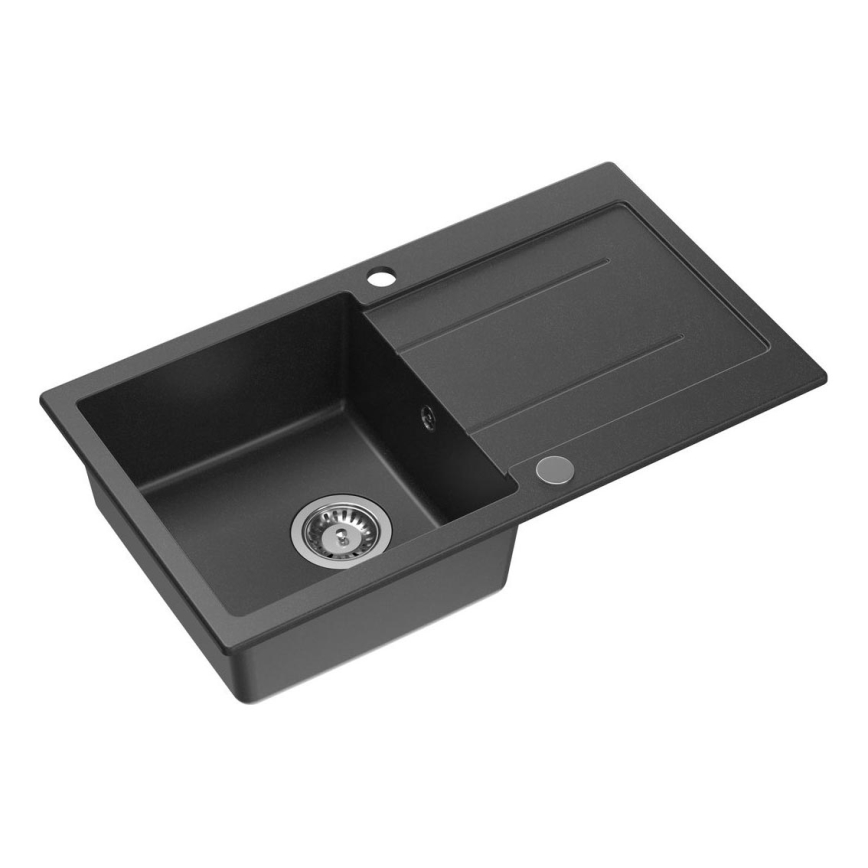 Samona - Virtuves izlietne SAMONA 77x44 cm granīts/melns