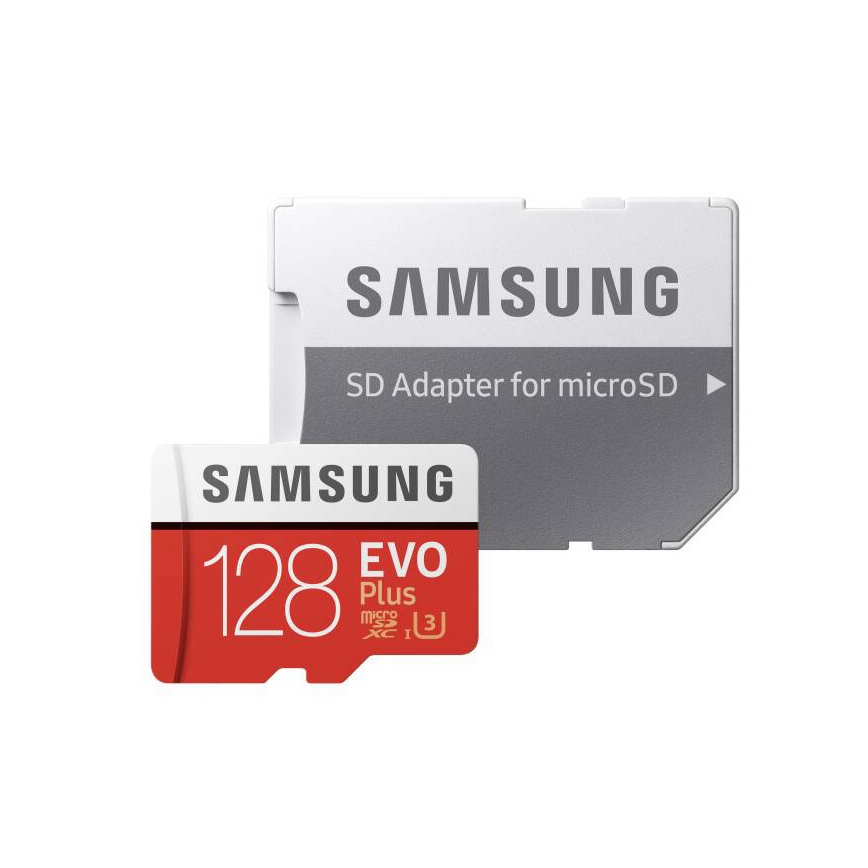 Samsung - MicroSDXC 128GB EVO+ U3 100MB/s + SD adapteris