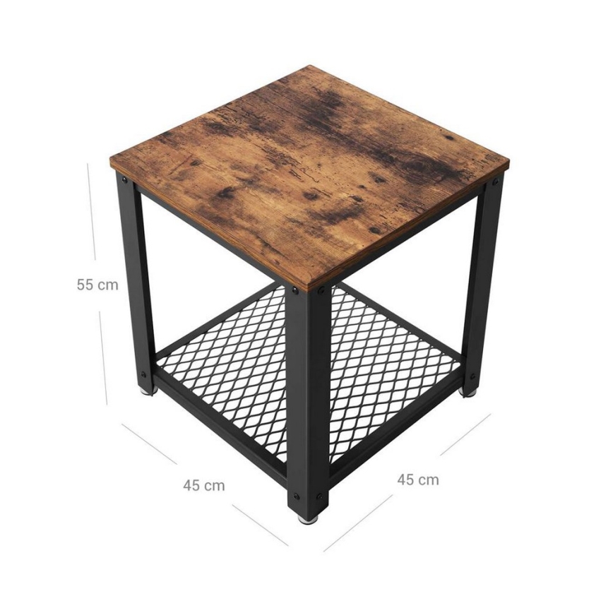 Sānu galdiņš ELDUR brūns/melns