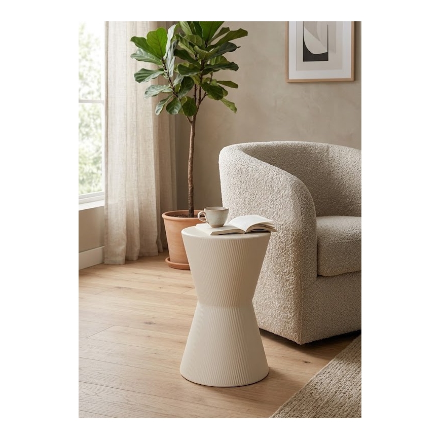 Sānu galdiņš PETIT, diametrs 29 cm, balts
