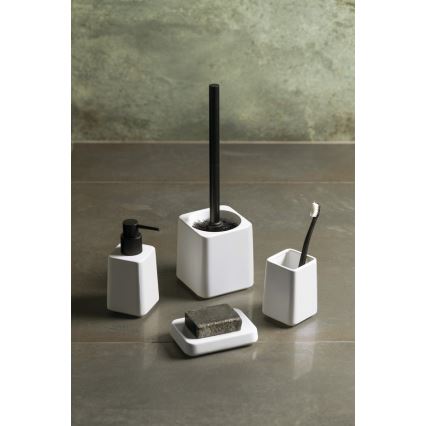 Sapho - 4 daļīgs vannas istabas komplekts, balts/melns