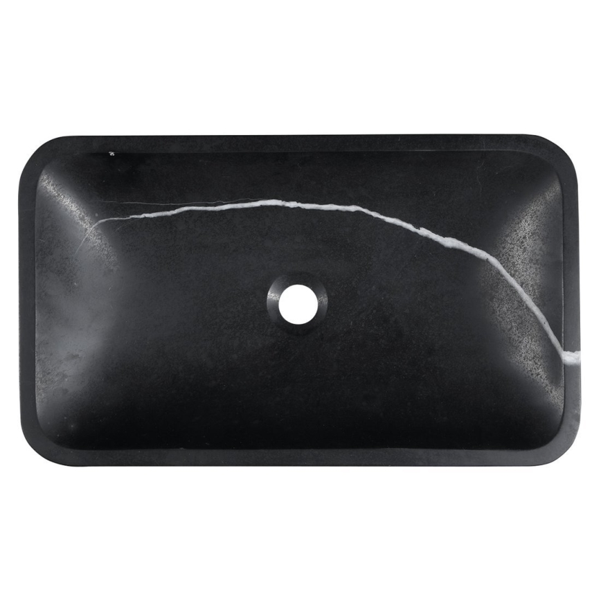 Sapho - BLOK virsmas izlietne 60x35 cm akmens/matēta melna