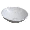 Sapho - BLOK virsmas izlietne Ø 42 cm, akmens/Carrara, matēta balta