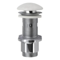 Sapho - Click-Clack izlietnes aizbāžnis BLOK Ø 6,7 cm, marmors/balts