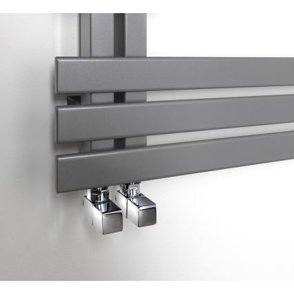 Sapho - CUBE leņķa vārstu savienojumu komplekts, 2 gab., spīdīgs hroms