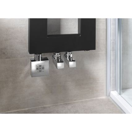 Sapho - CUBE leņķa vārstu savienojumu komplekts, 2 gab., spīdīgs hroms