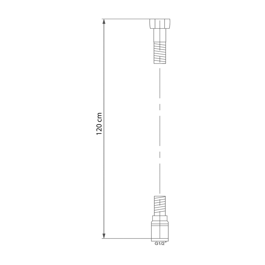 Sapho - Dušas šļūtene SOFTFLEX 120 cm, metāliskā sudraba