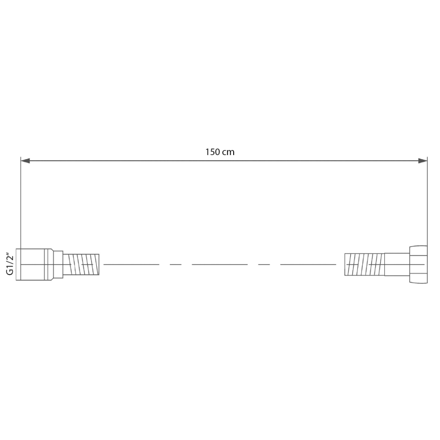 Sapho - Dušas šļūtene SOFTFLEX 150 cm matēta melna