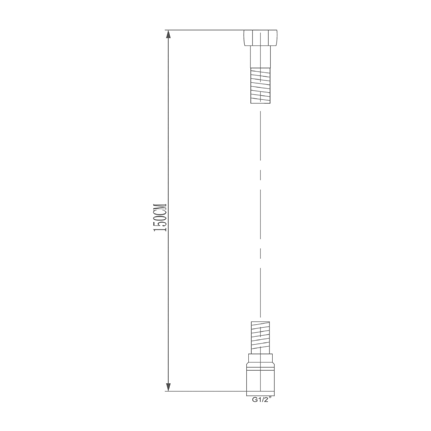 Sapho - dušas šļūtene SOFTFLEX 150 cm sudraba