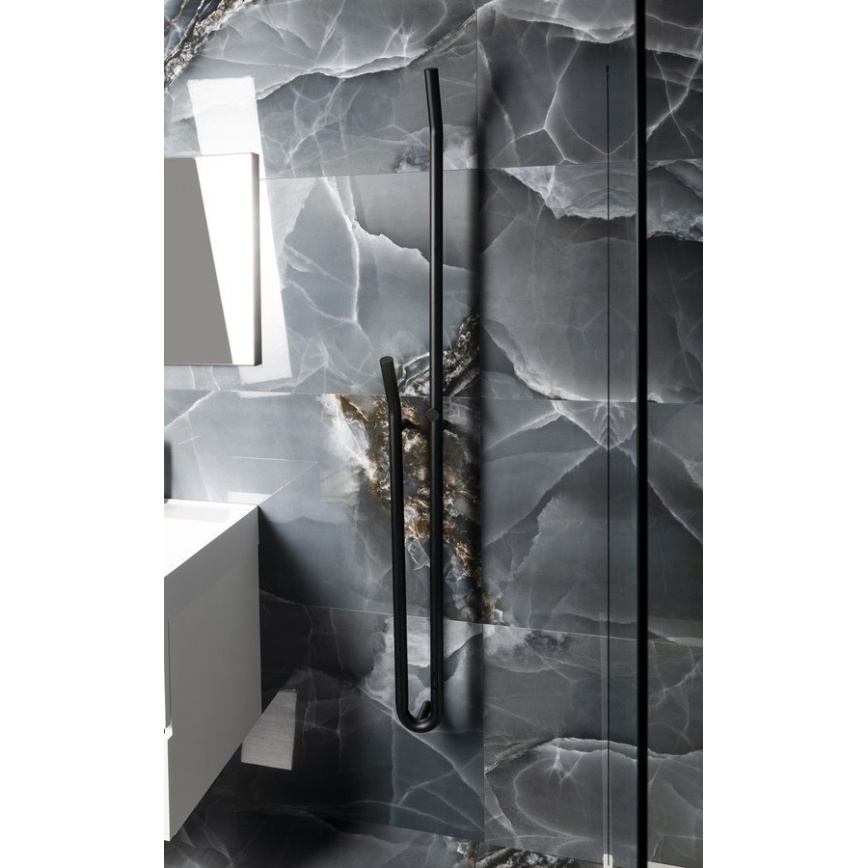 Sapho - Elektrisks dvieļu žāvētājs ar taimeri DUOPASSO 45W 170x12 cm matēta melna