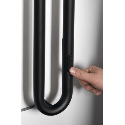 Sapho - Elektrisks dvieļu žāvētājs ar taimeri DUOPASSO 45W 170x12 cm matēta melna