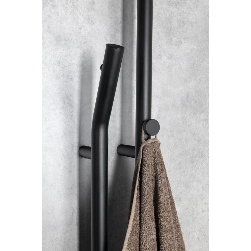Sapho - Elektrisks dvieļu žāvētājs ar taimeri DUOPASSO 45W 170x12 cm matēta melna